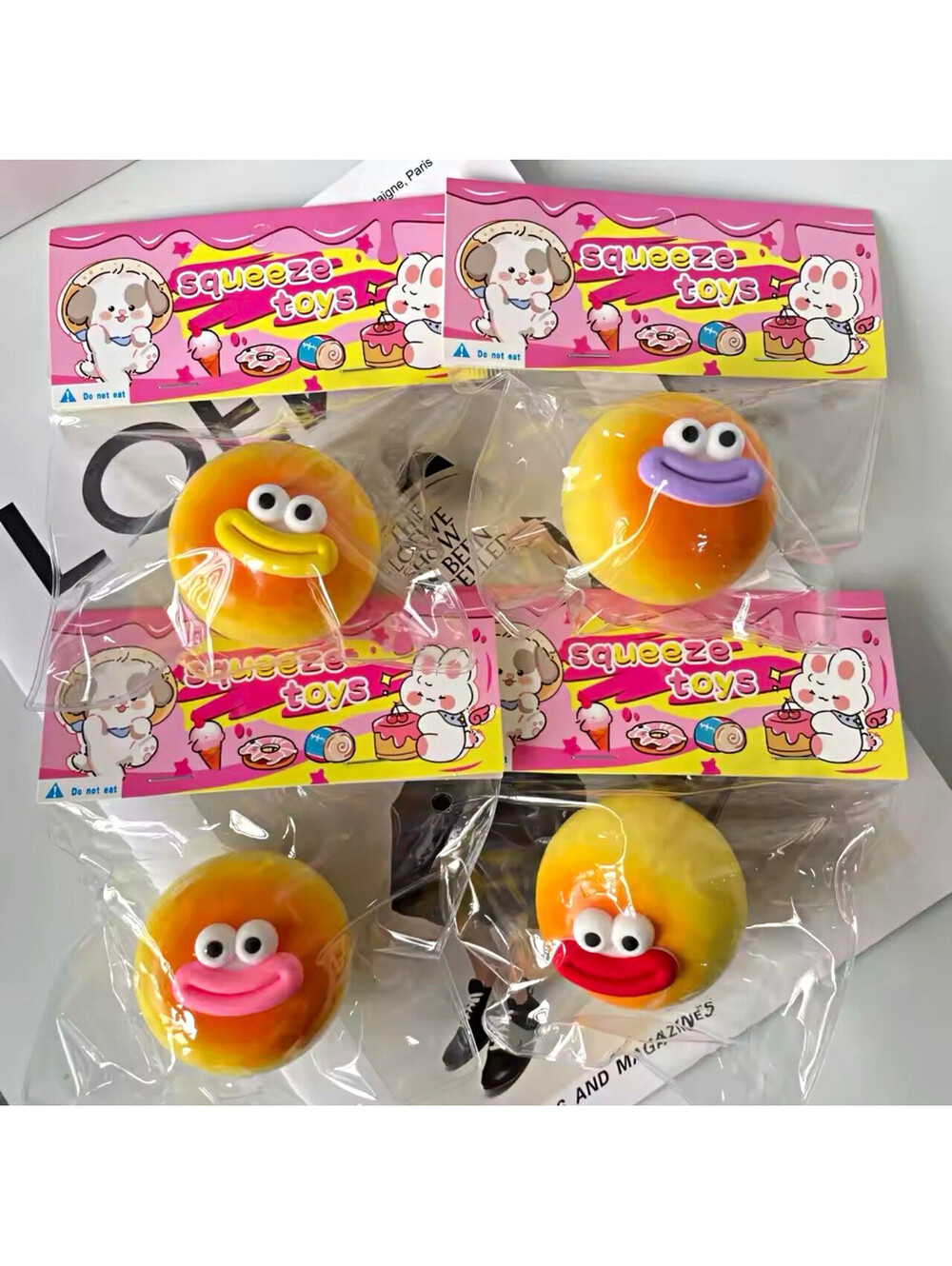 Mini Funny Face Smusher Squishy Viral Squeeze Toy - (ONLY ONE, RANDOM COLOR)